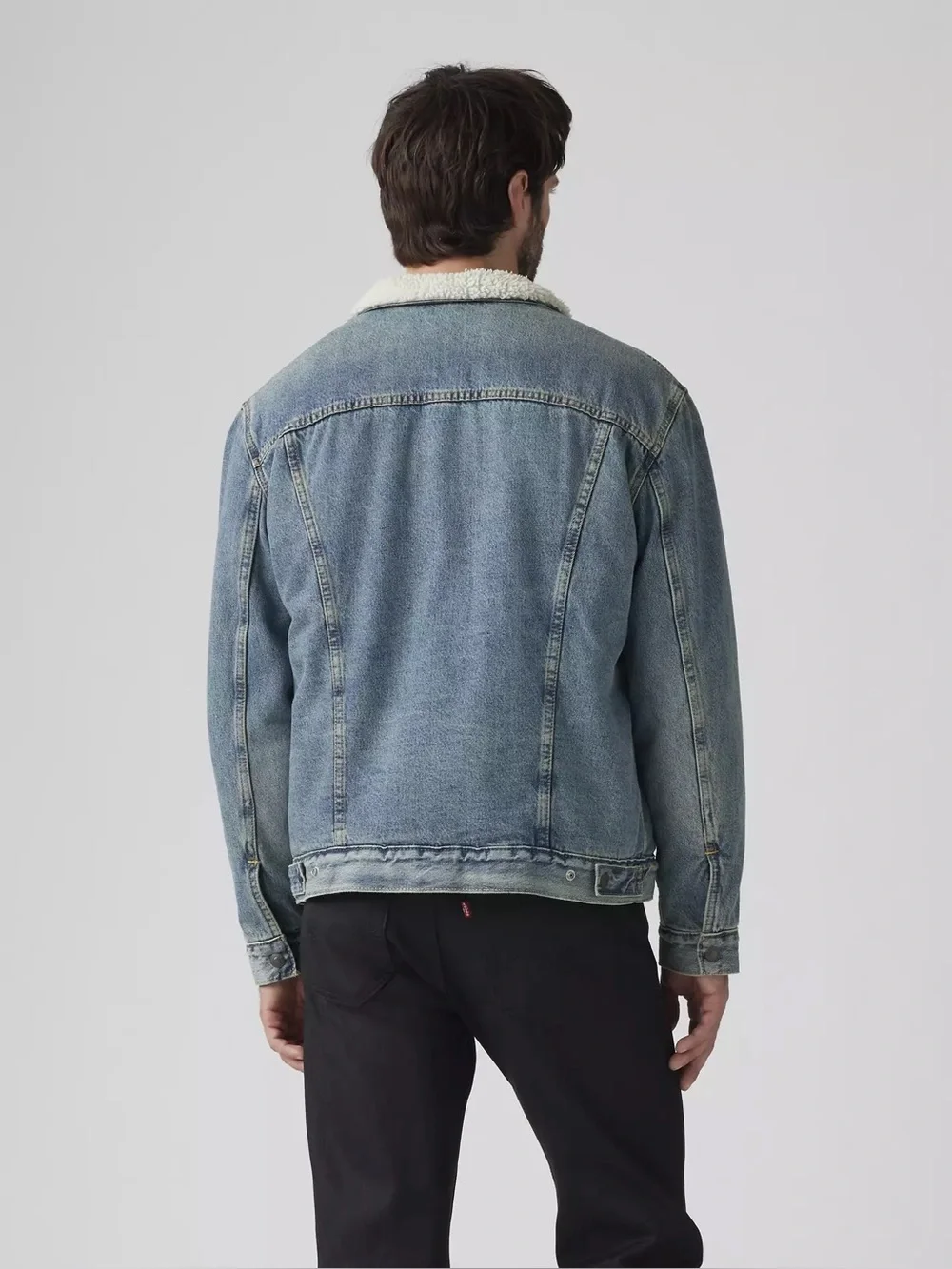 Men’s Levi’s Type III Sherpa Denim Jean Trucker Jacket Size L